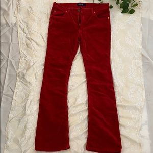 ❤️Earl Jeans Red Velvet Flare Pants❤️